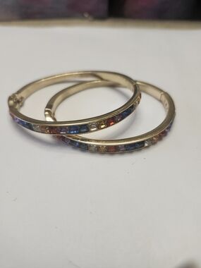 Joe Fresh Gold Multicolor Rainbow Set Of 2 Bracelets
